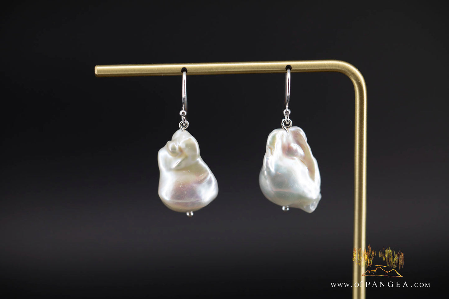 Baroque (AAA) Pearl Earrings - sterling silver || JF1453