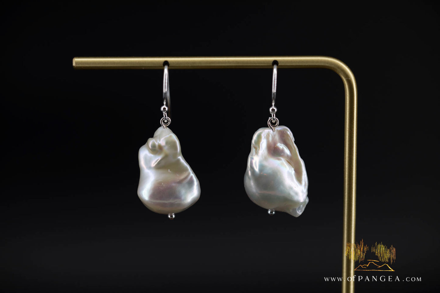 Baroque (AAA) Pearl Earrings - sterling silver || JF1453