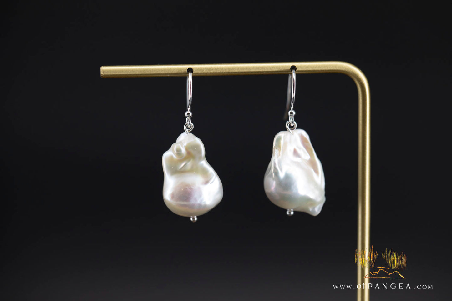 Baroque (AAA) Pearl Earrings - sterling silver || JF1453