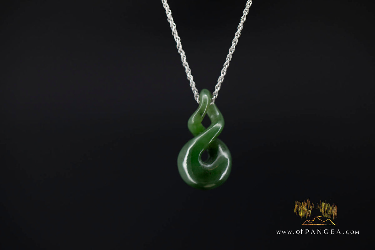 Pikorua Twist Necklace || British Columbian Nephrite Jade || JF1652