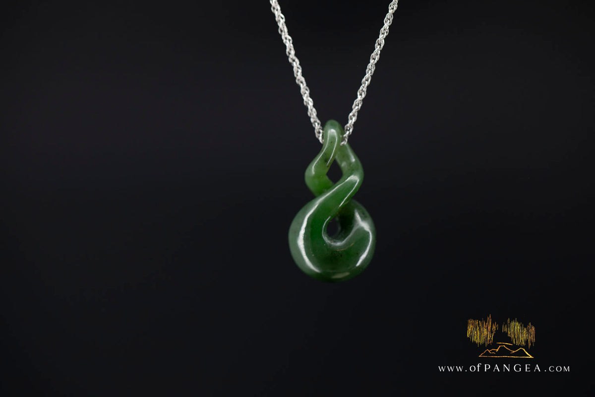 Pikorua Twist Necklace || British Columbian Nephrite Jade || JF1652