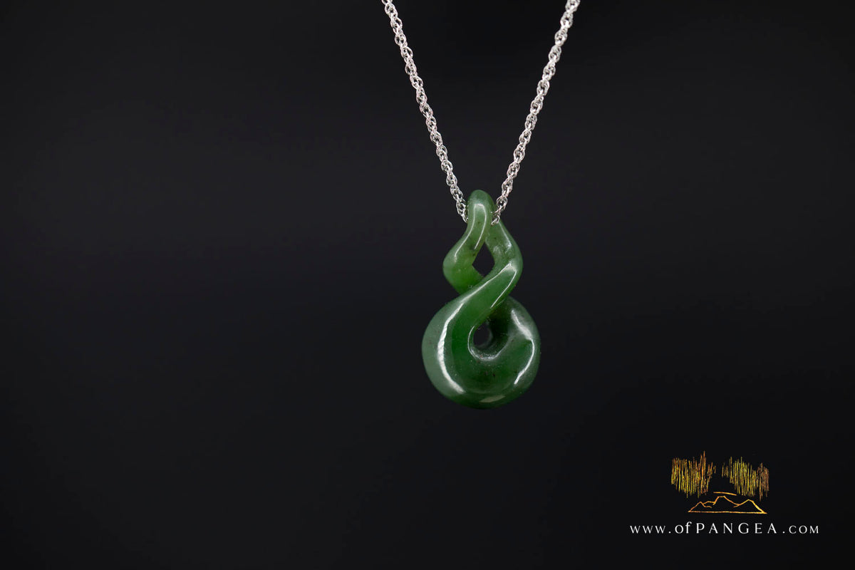 Pikorua Twist Necklace || British Columbian Nephrite Jade || JF1652