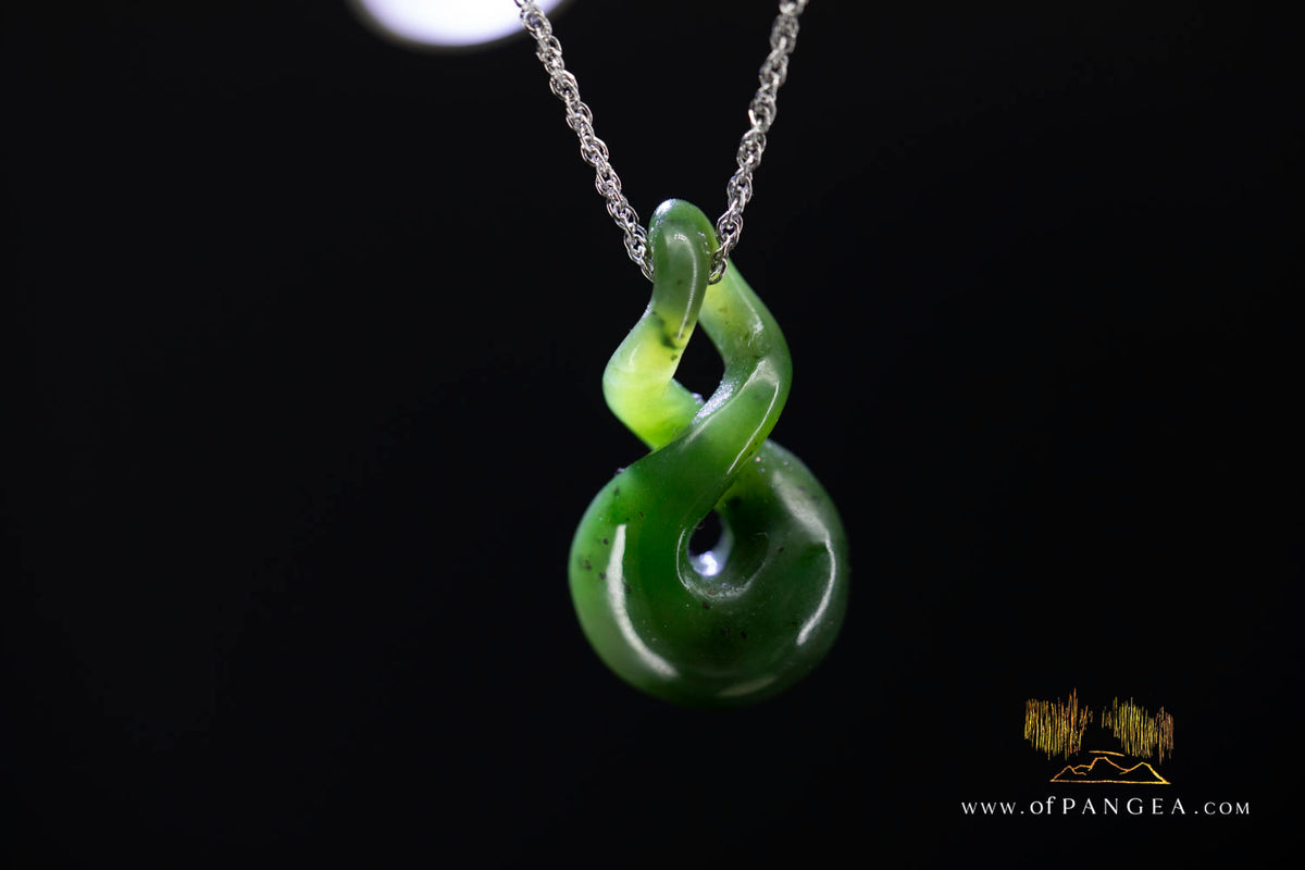 Pikorua Twist Necklace || British Columbian Nephrite Jade || JF1652