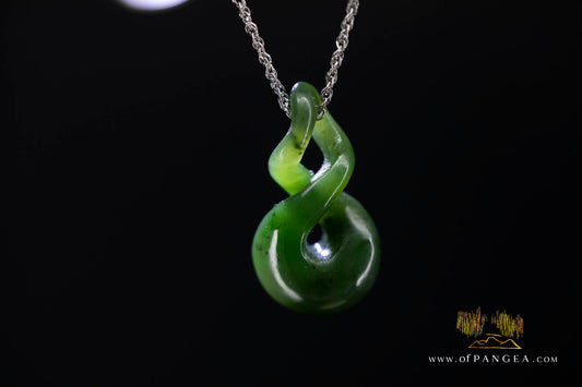 Pikorua Twist Necklace || British Columbian Nephrite Jade || JF1652