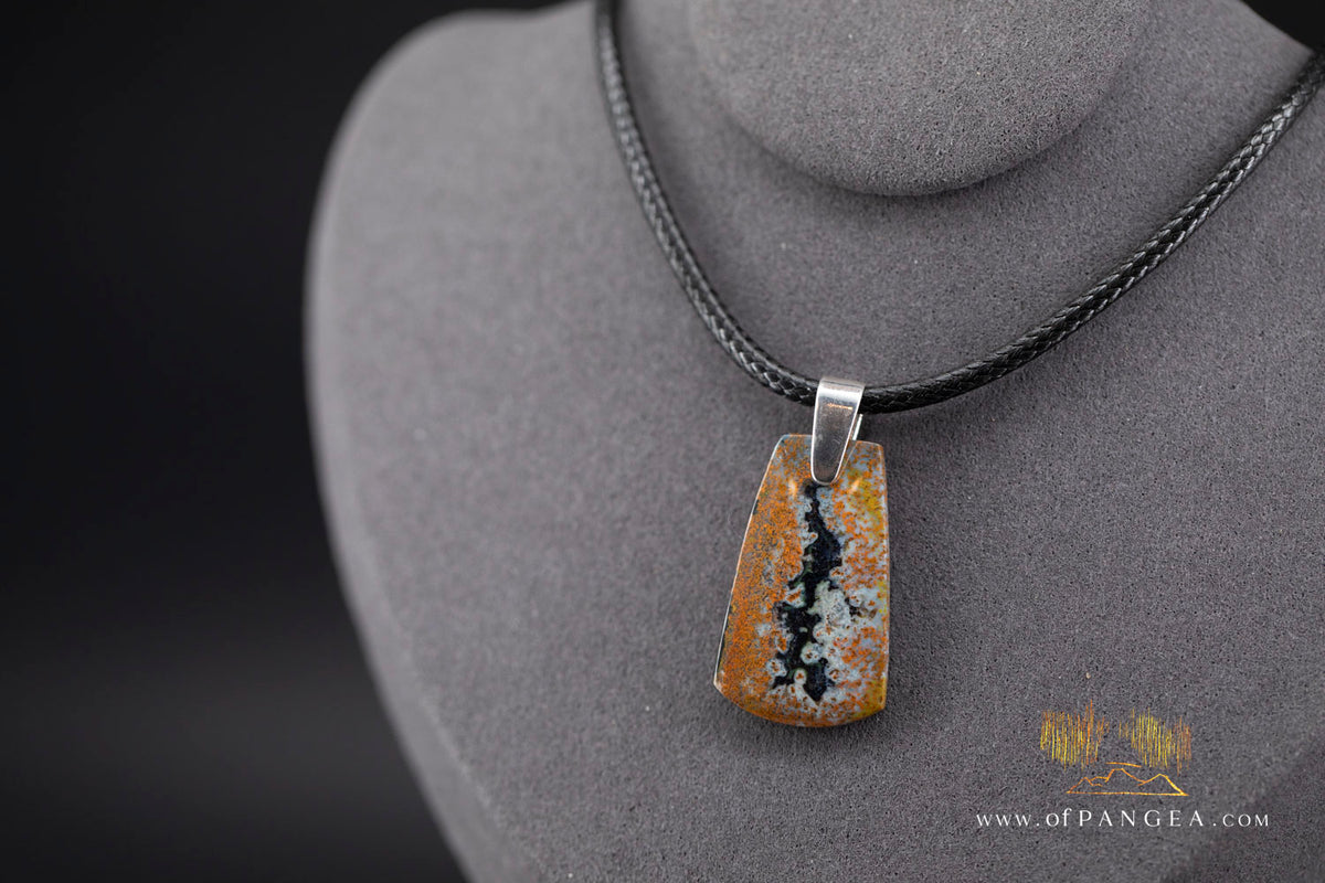 Petrified Wood Toki (Adze) Pendant || JF1656