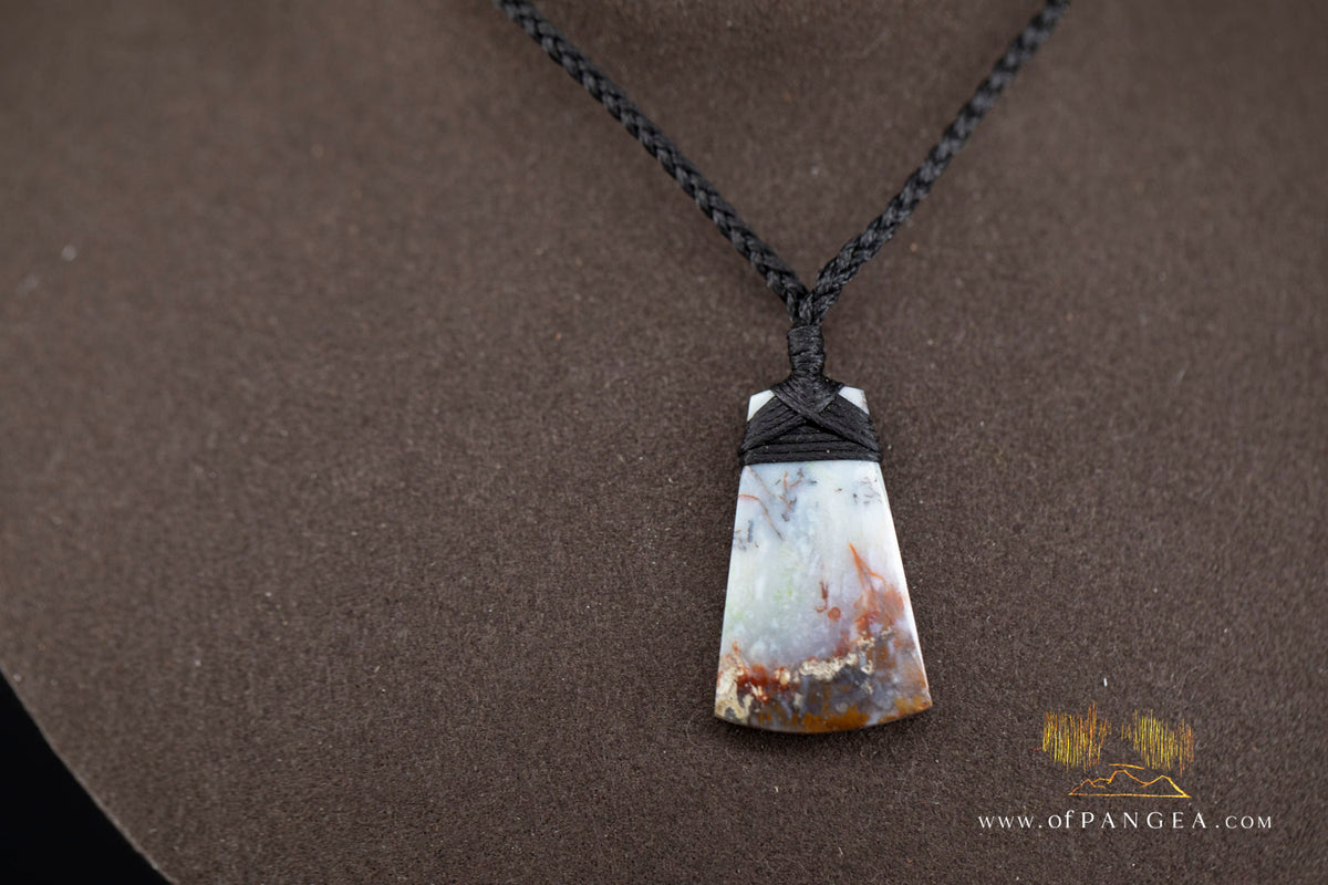 Petrified Wood Toki (Adze) Pendant || JF1659