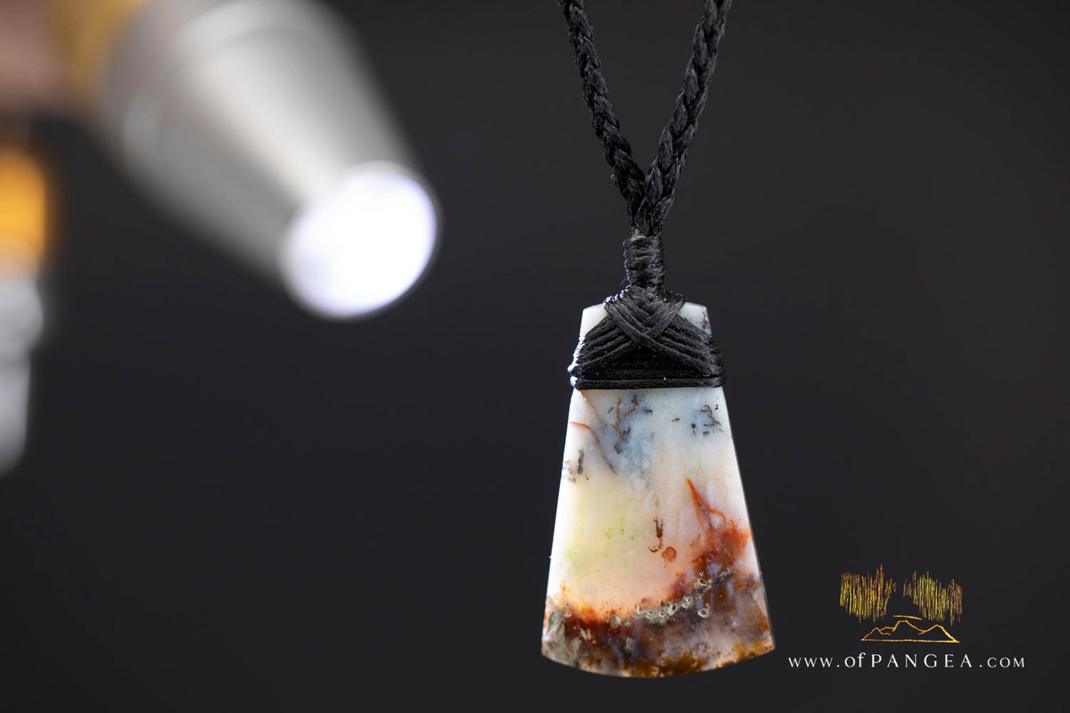 Petrified Wood Toki (Adze) Pendant || JF1659