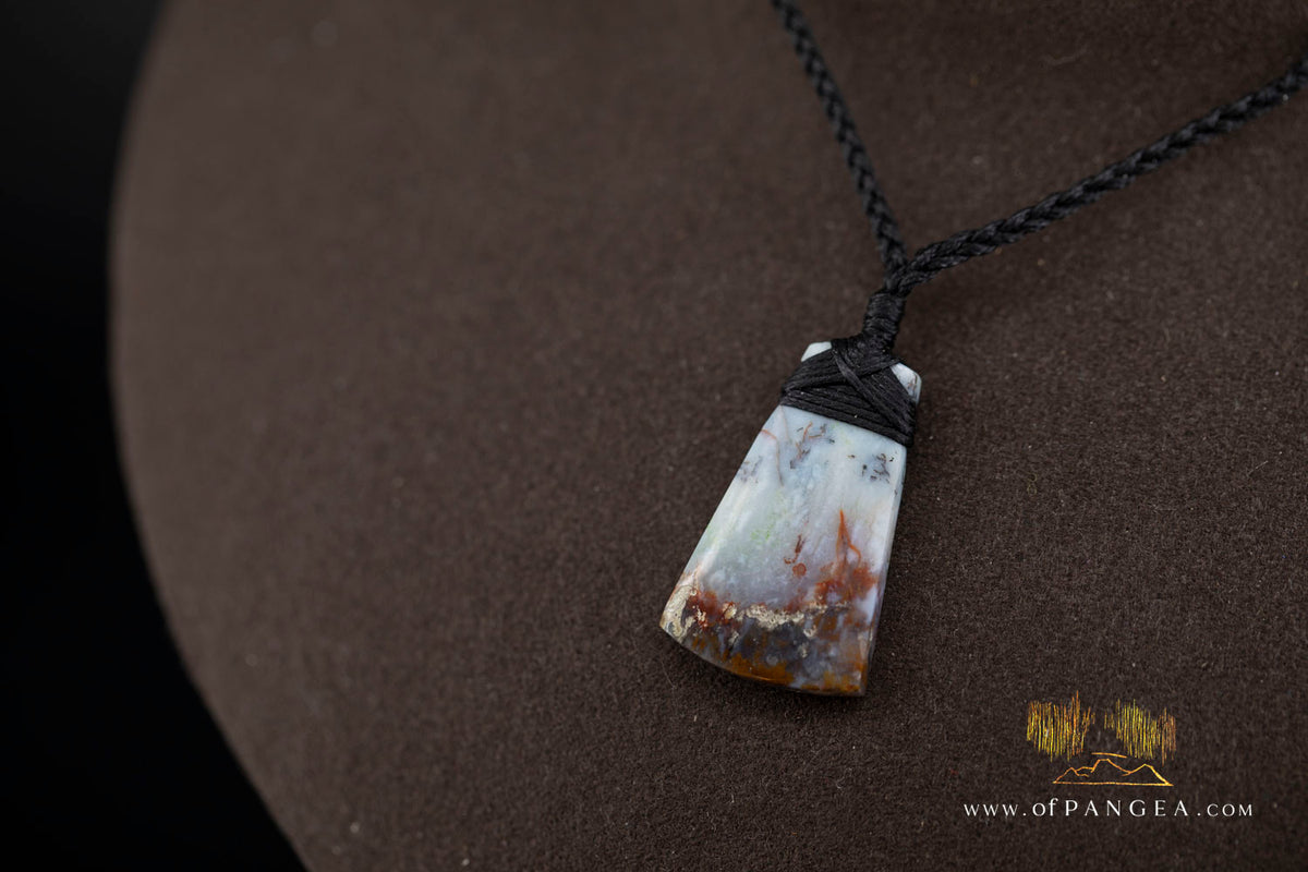 Petrified Wood Toki (Adze) Pendant || JF1659