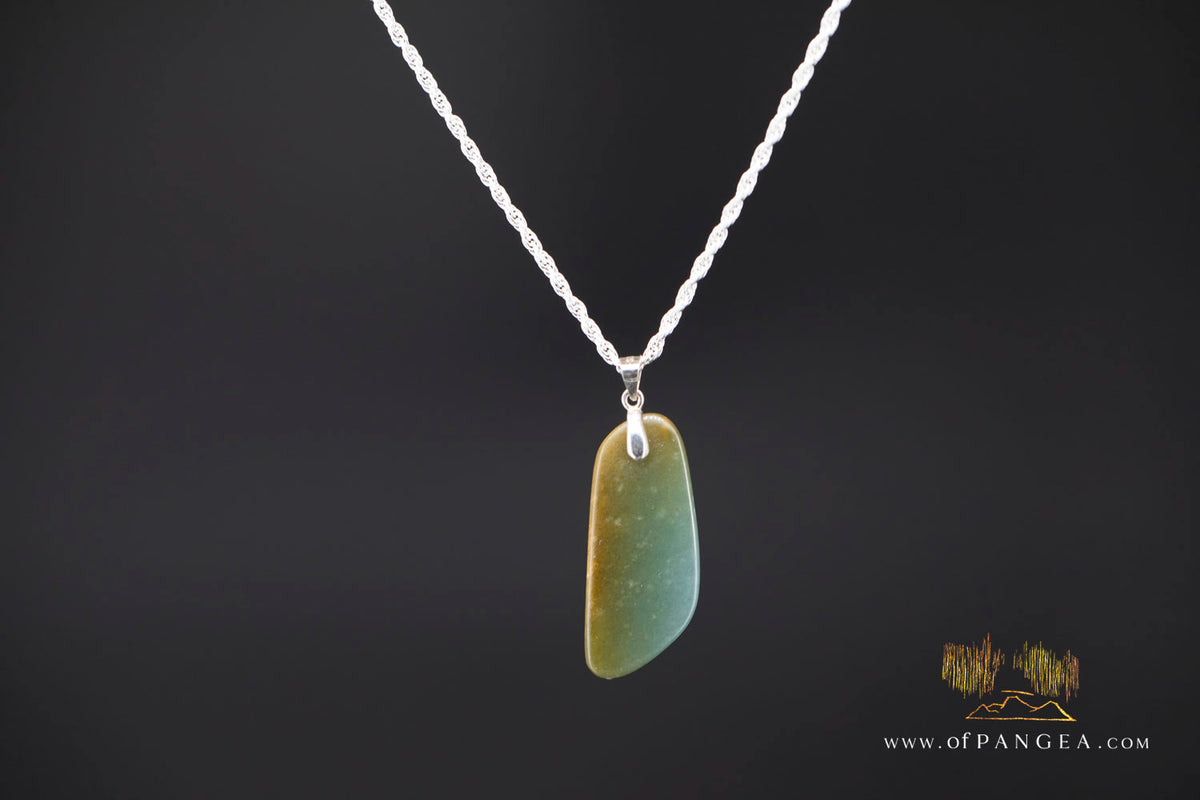 Guatemalan Princesa Jadeite Necklace - Italian sterling silver Necklace || JF1798