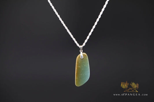 Guatemalan Princesa Jadeite Necklace - Italian sterling silver Necklace || JF1798