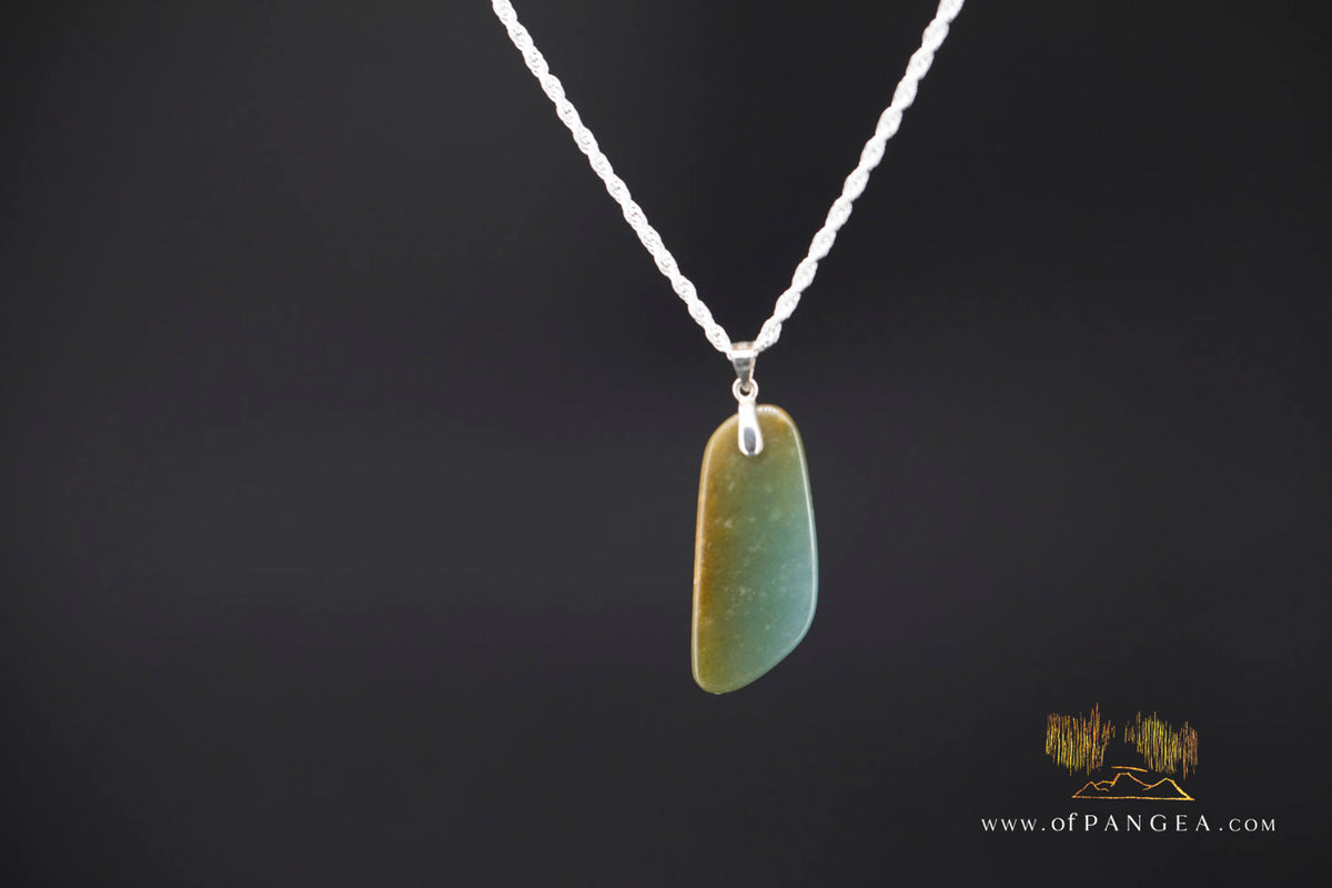 Guatemalan Princesa Jadeite Necklace - Italian sterling silver Necklace || JF1798