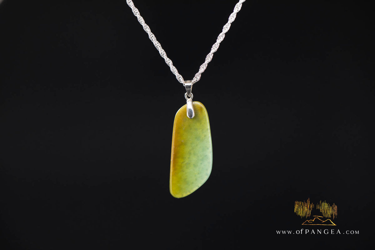 Guatemalan Princesa Jadeite Necklace - Italian sterling silver Necklace || JF1798