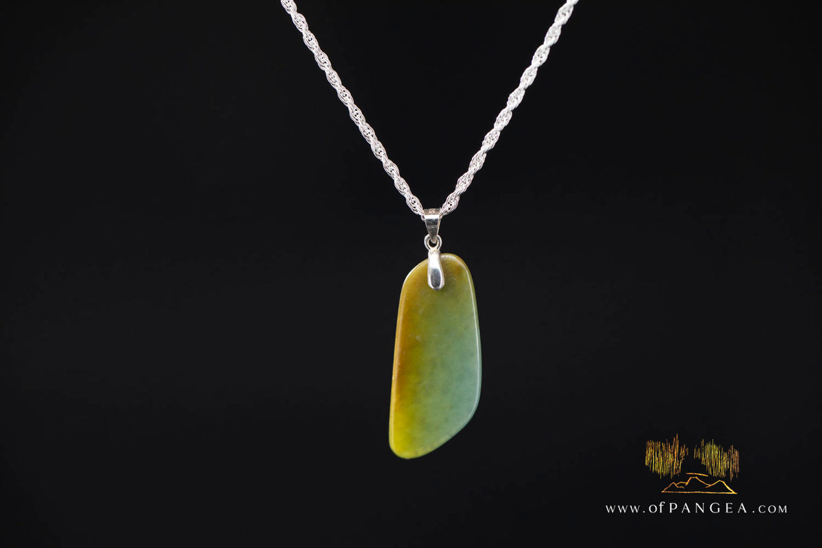 Guatemalan Princesa Jadeite Necklace - Italian sterling silver Necklace || JF1798