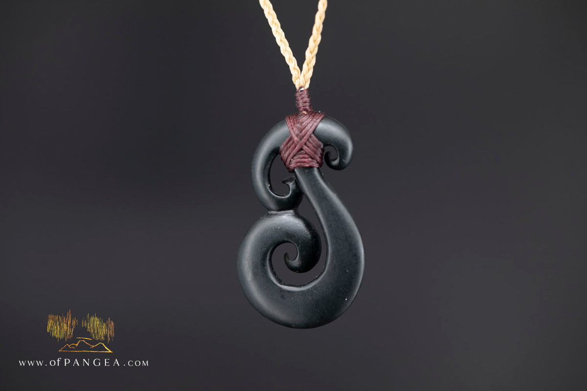 Mangōpare - Australian Black Nephrite Jade - Necklace || JF1869