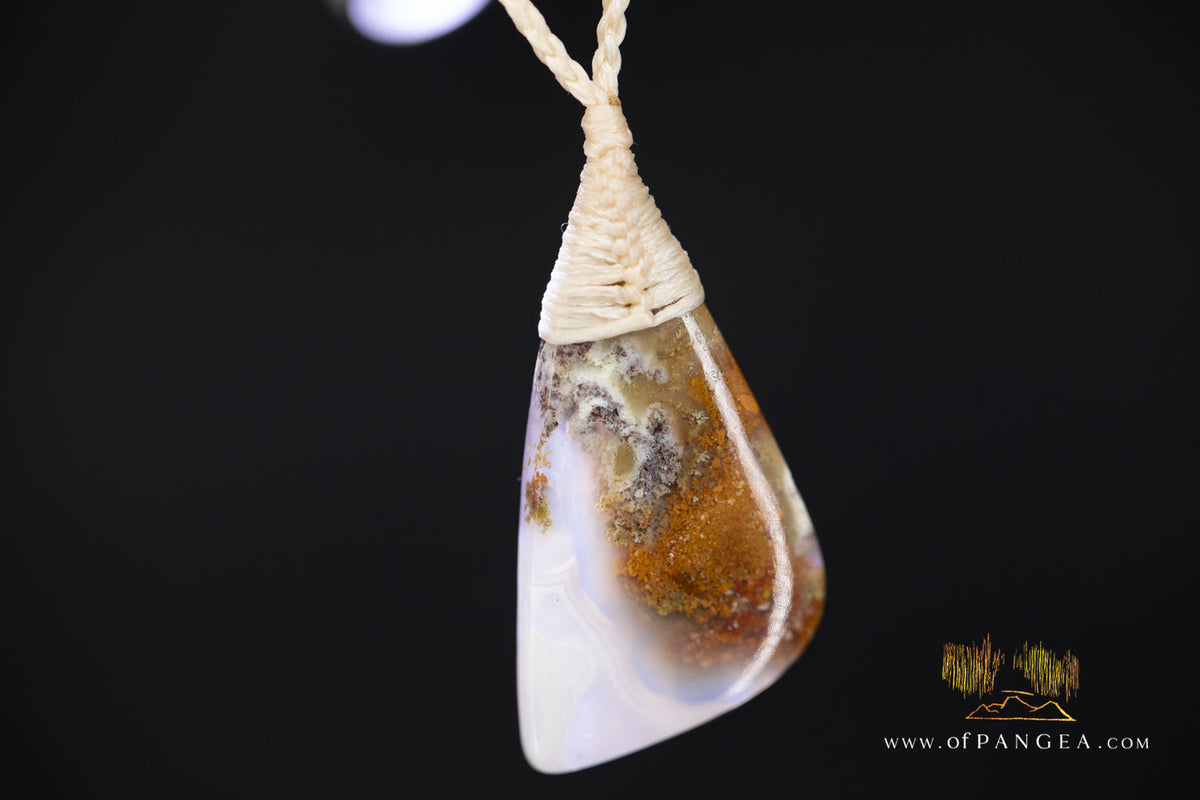 Moss Agate Pendant - Necklace || JF1953