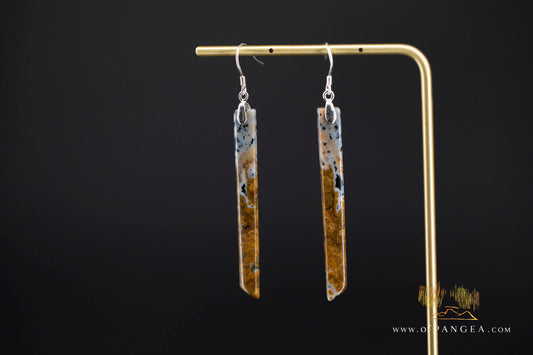Ocean Jasper Pillar earrings - Sterling Silver || JF1985