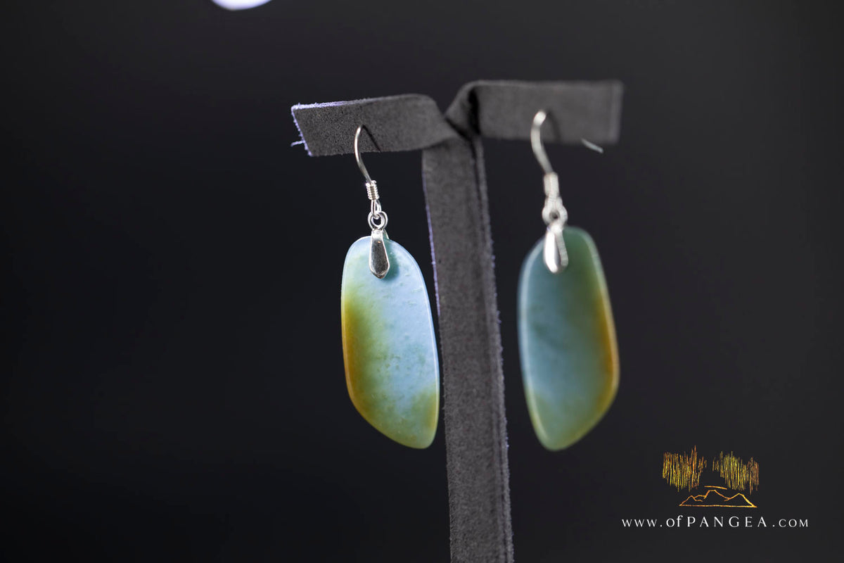 Guatemalan princesa jadeite earrings - sterling silver || JF2023