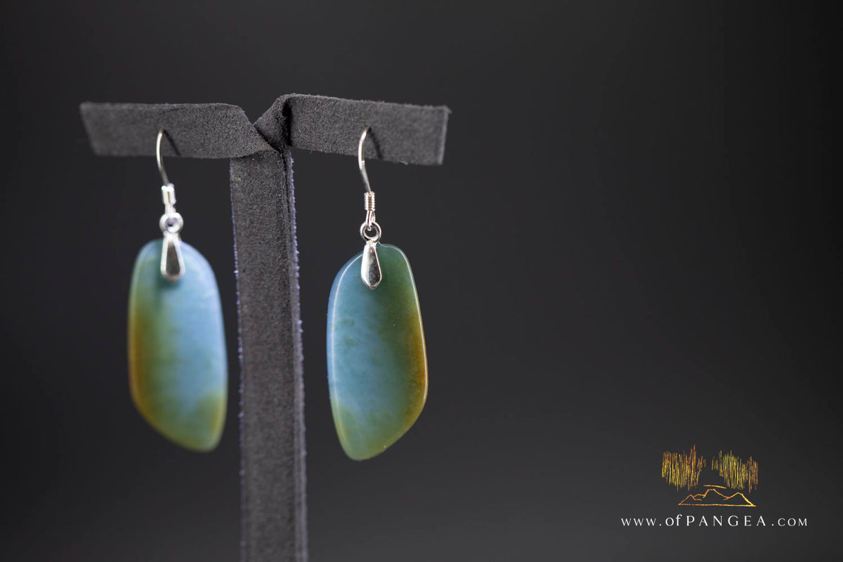 Guatemalan princesa jadeite earrings - sterling silver || JF2023