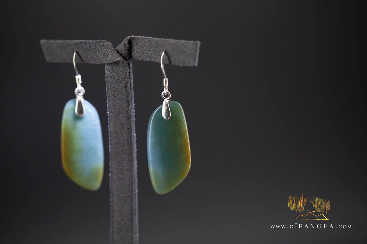 Guatemalan princesa jadeite earrings - sterling silver || JF2023