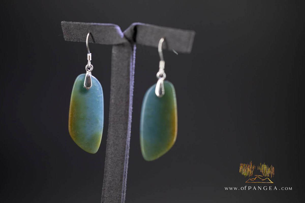 Guatemalan princesa jadeite earrings - sterling silver || JF2023