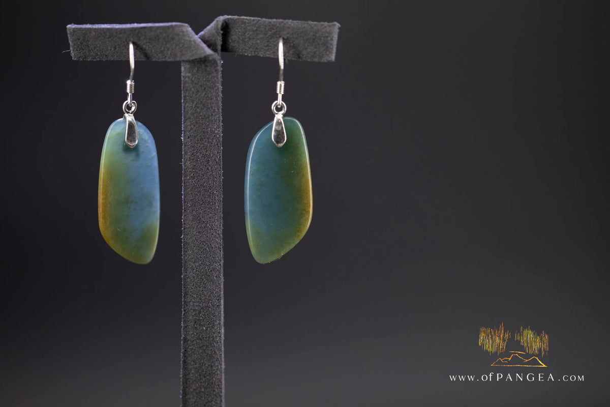 Guatemalan princesa jadeite earrings - sterling silver || JF2023