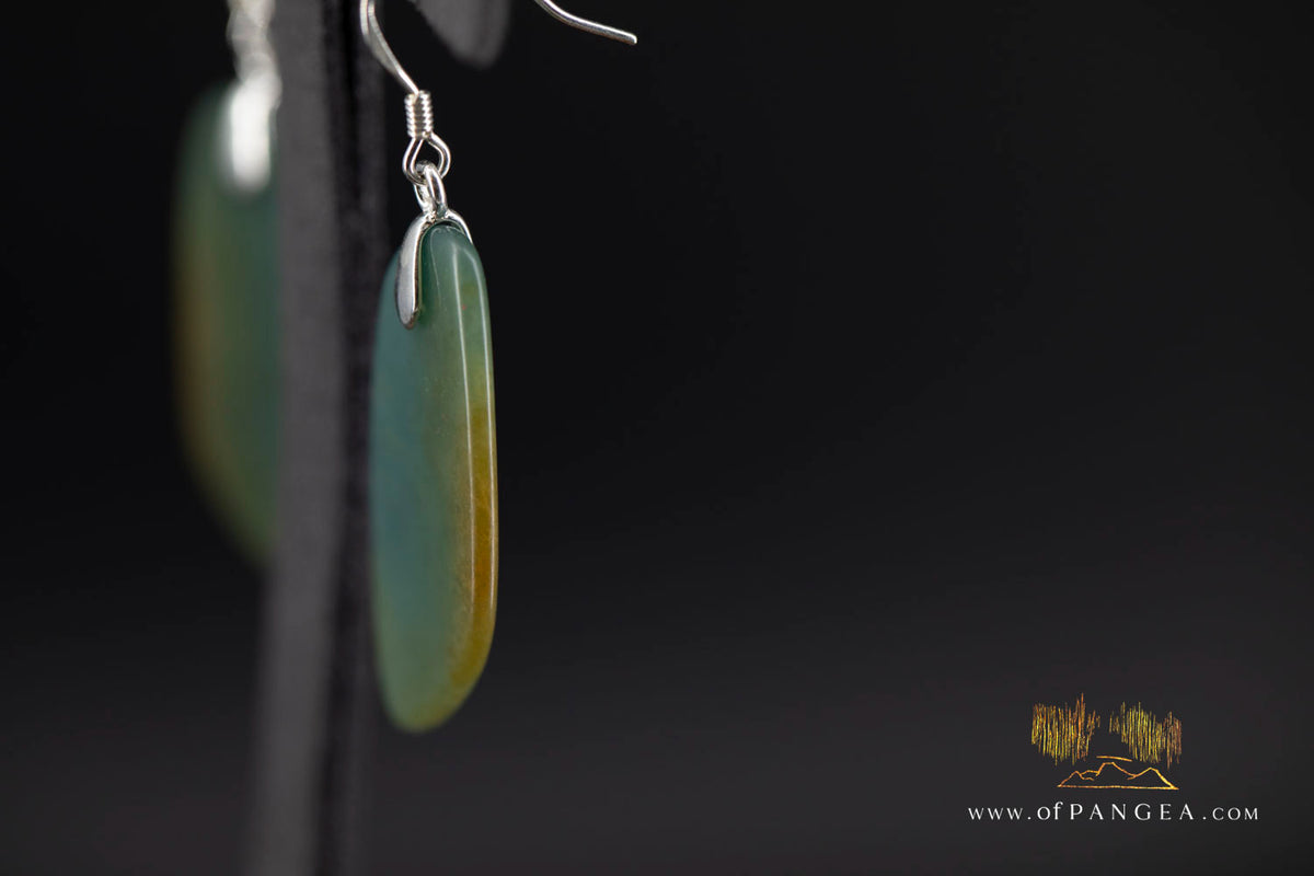 Guatemalan princesa jadeite earrings - sterling silver || JF2023