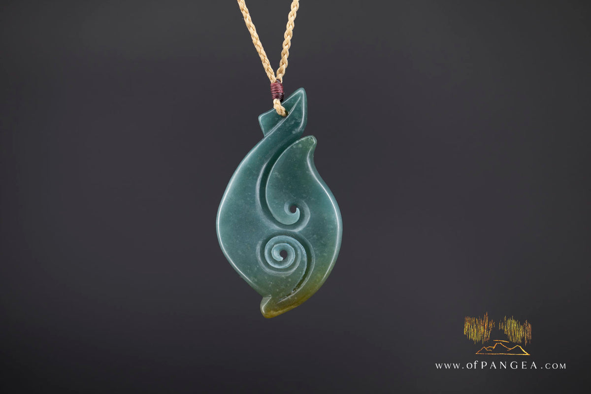 Hei Matau Hook - Guatemalan Princesa Olmec Jadeite Necklace || JF2024