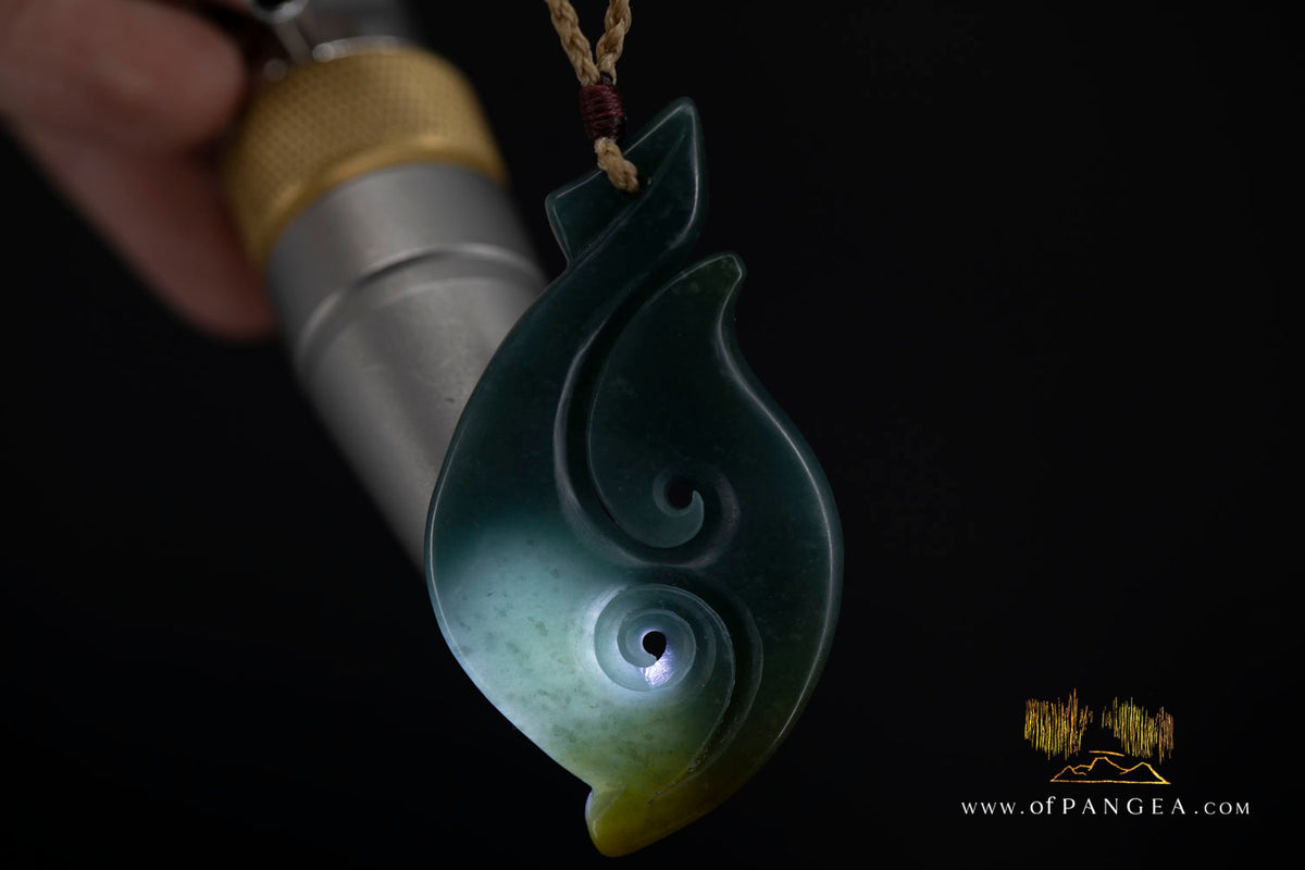 Hei Matau Hook - Guatemalan Princesa Olmec Jadeite Necklace || JF2024