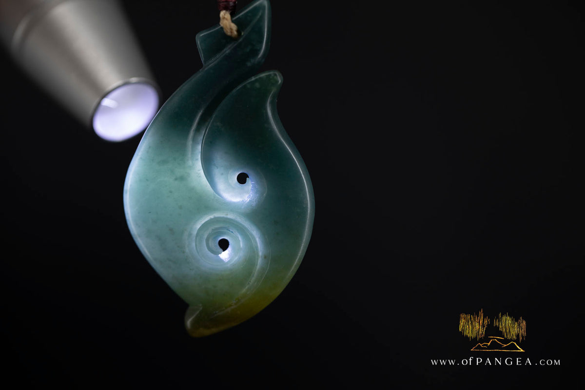 Hei Matau Hook - Guatemalan Princesa Olmec Jadeite Necklace || JF2024