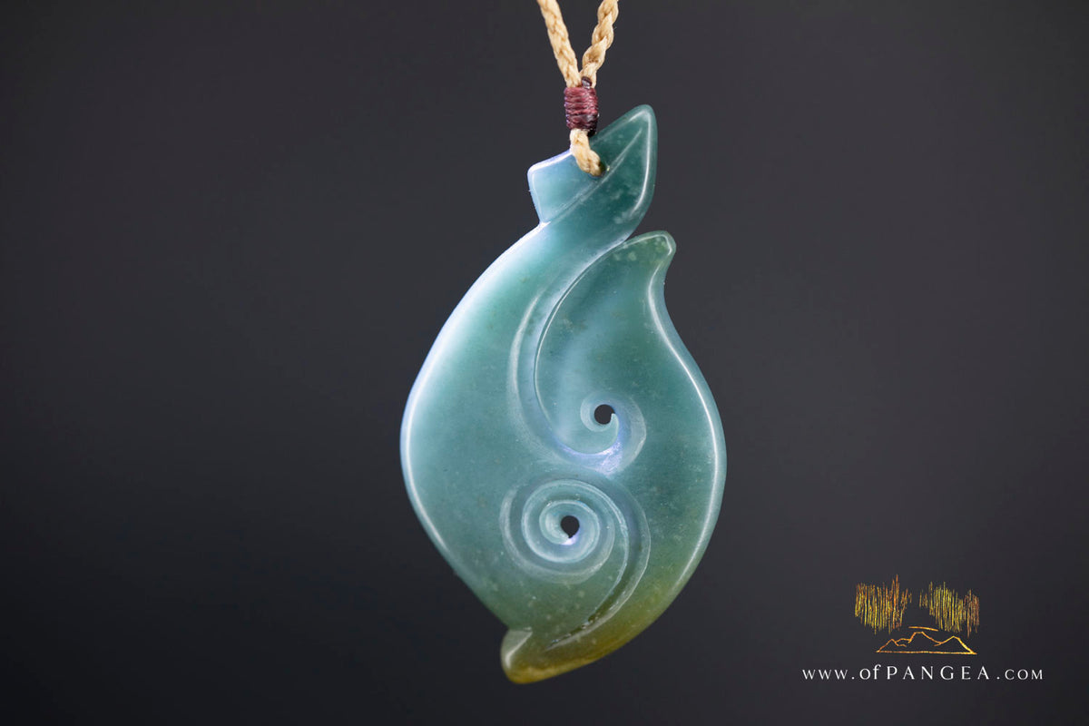 Hei Matau Hook - Guatemalan Princesa Olmec Jadeite Necklace || JF2024