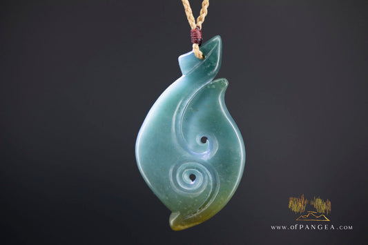 Hei Matau Hook - Guatemalan Princesa Olmec Jadeite Necklace || JF2024