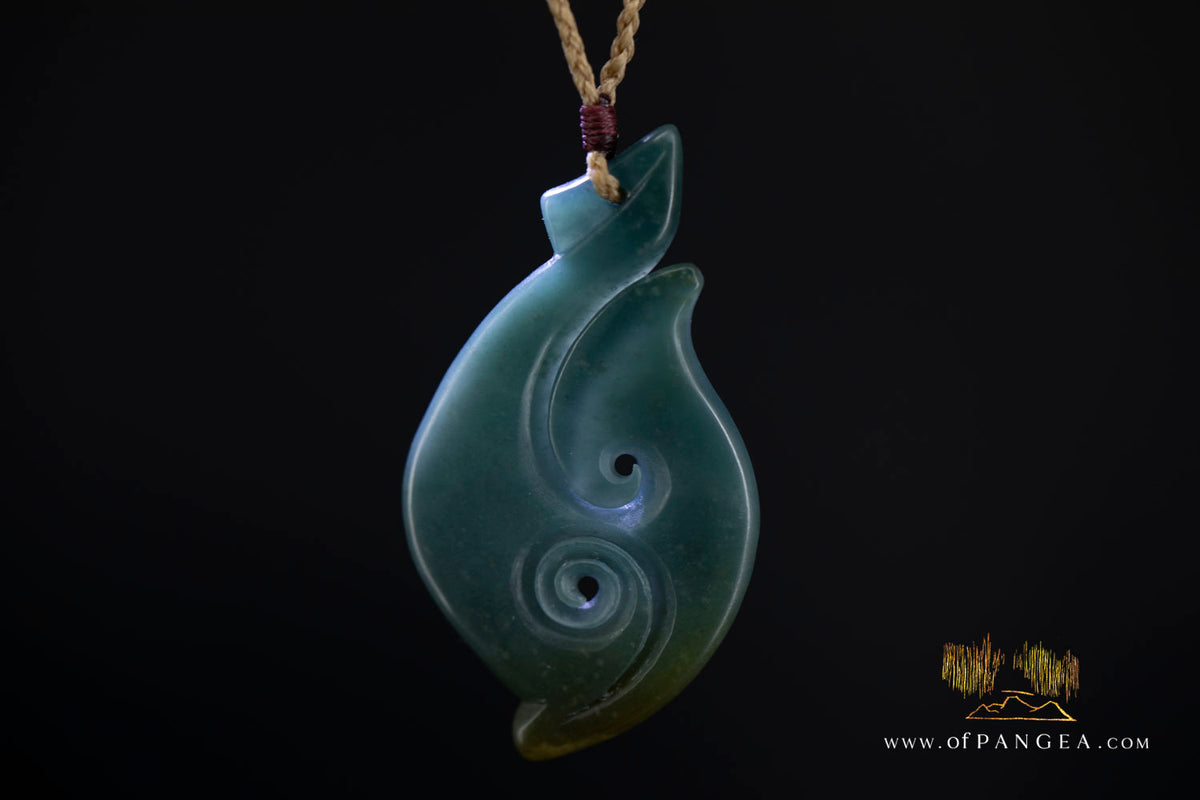 Hei Matau Hook - Guatemalan Princesa Olmec Jadeite Necklace || JF2024