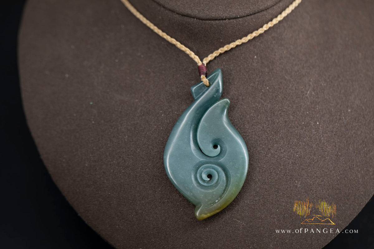Hei Matau Hook - Guatemalan Princesa Olmec Jadeite Necklace || JF2024