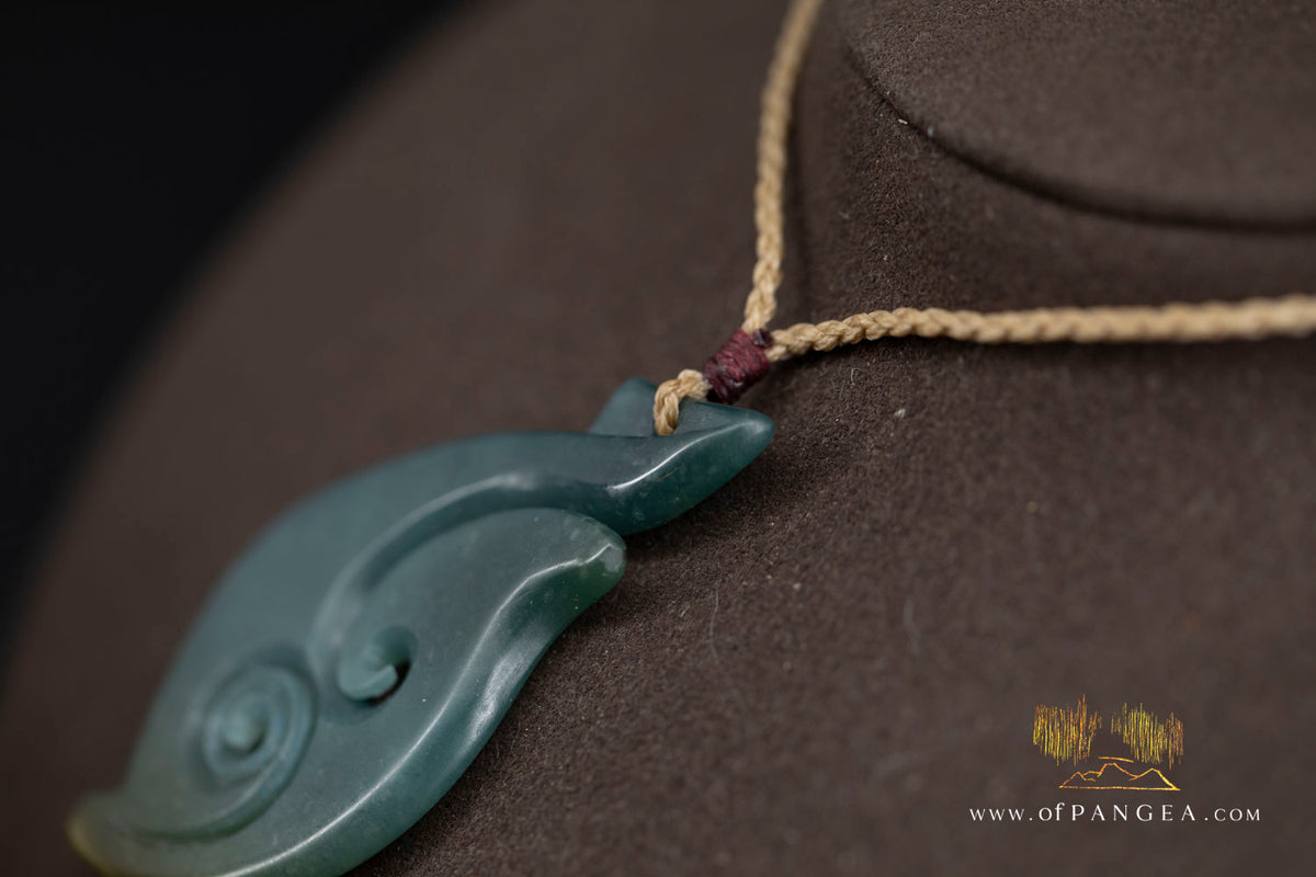 Hei Matau Hook - Guatemalan Princesa Olmec Jadeite Necklace || JF2024