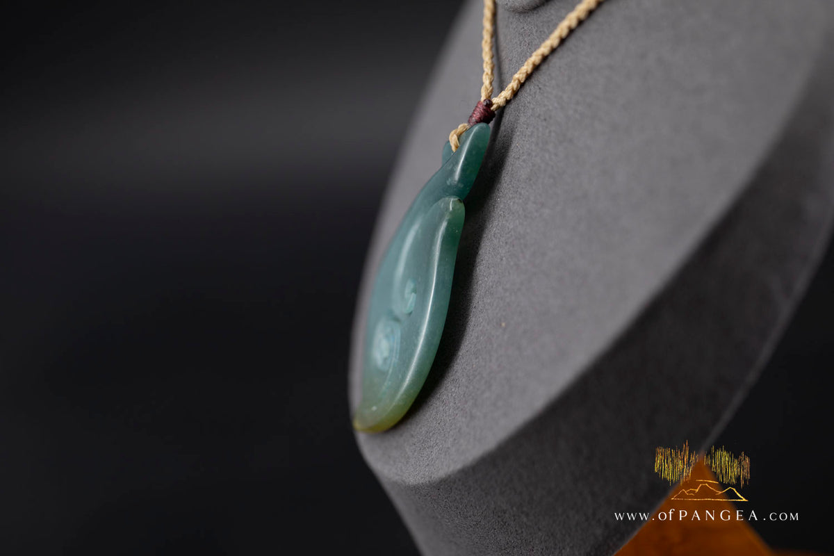 Hei Matau Hook - Guatemalan Princesa Olmec Jadeite Necklace || JF2024
