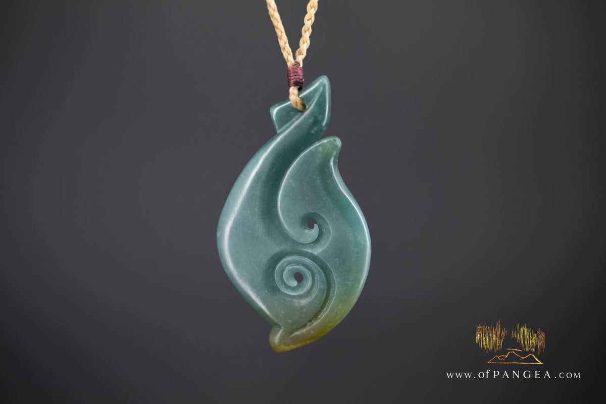 Hei Matau Hook - Guatemalan Princesa Olmec Jadeite Necklace || JF2024