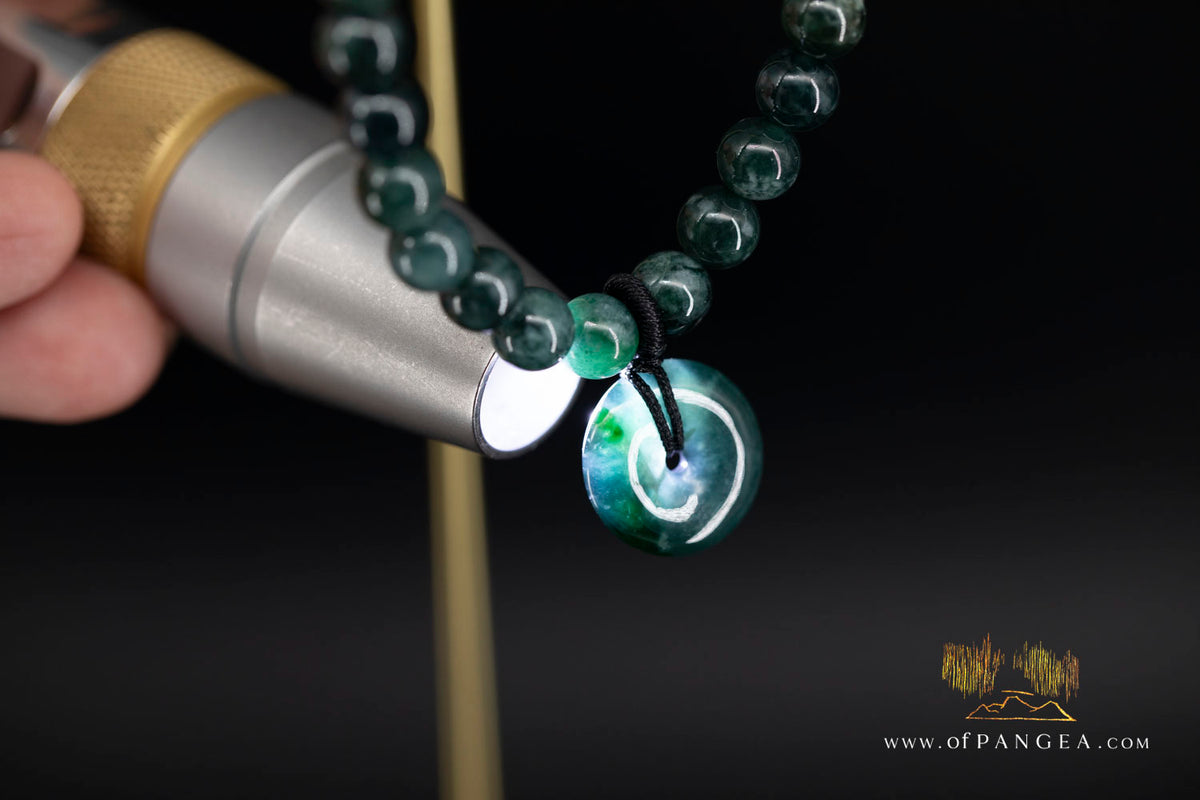 Guatemalan Jadeite Bead and Pi Bracelet || JF2052