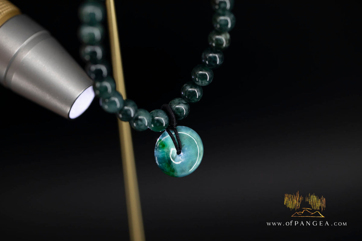 Guatemalan Jadeite Bead and Pi Bracelet || JF2052