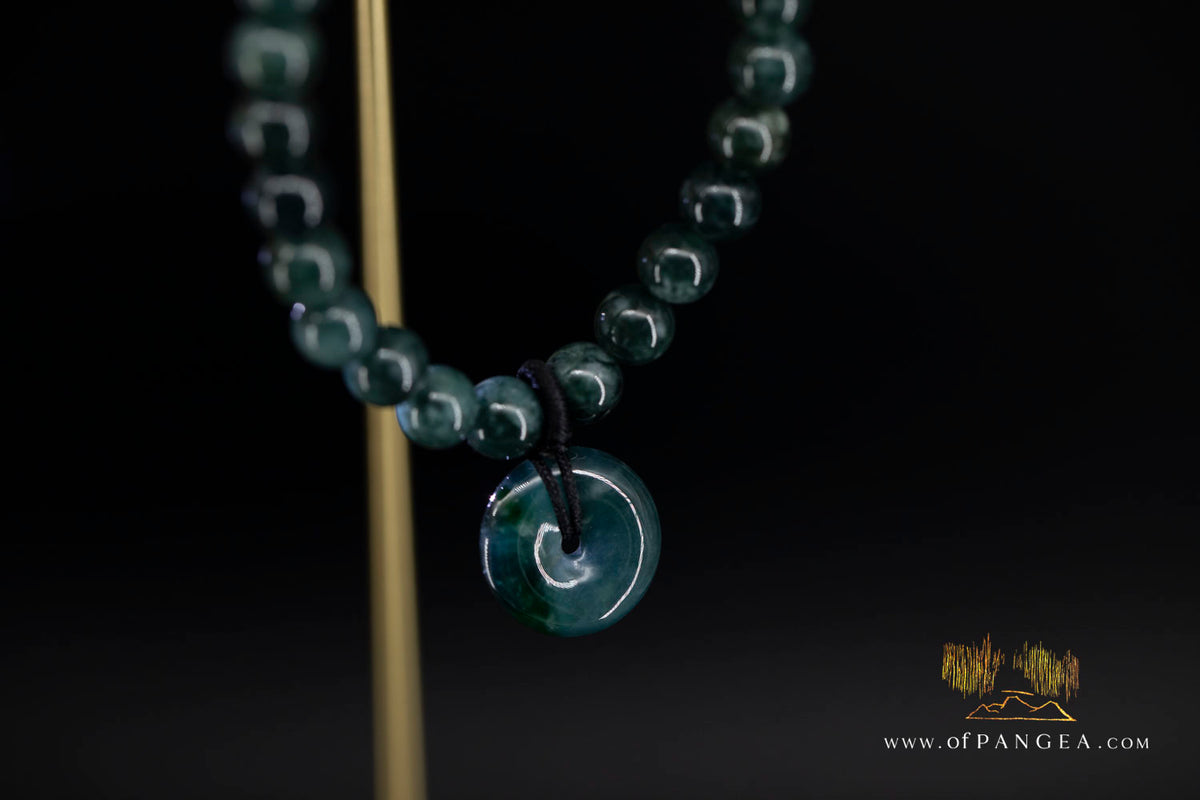 Guatemalan Jadeite Bead and Pi Bracelet || JF2052