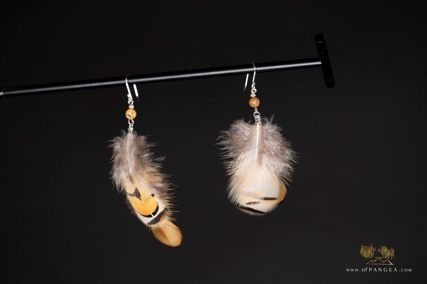 Red Partridge Earrings – Journal Jasper - Sterling Silver || JF316