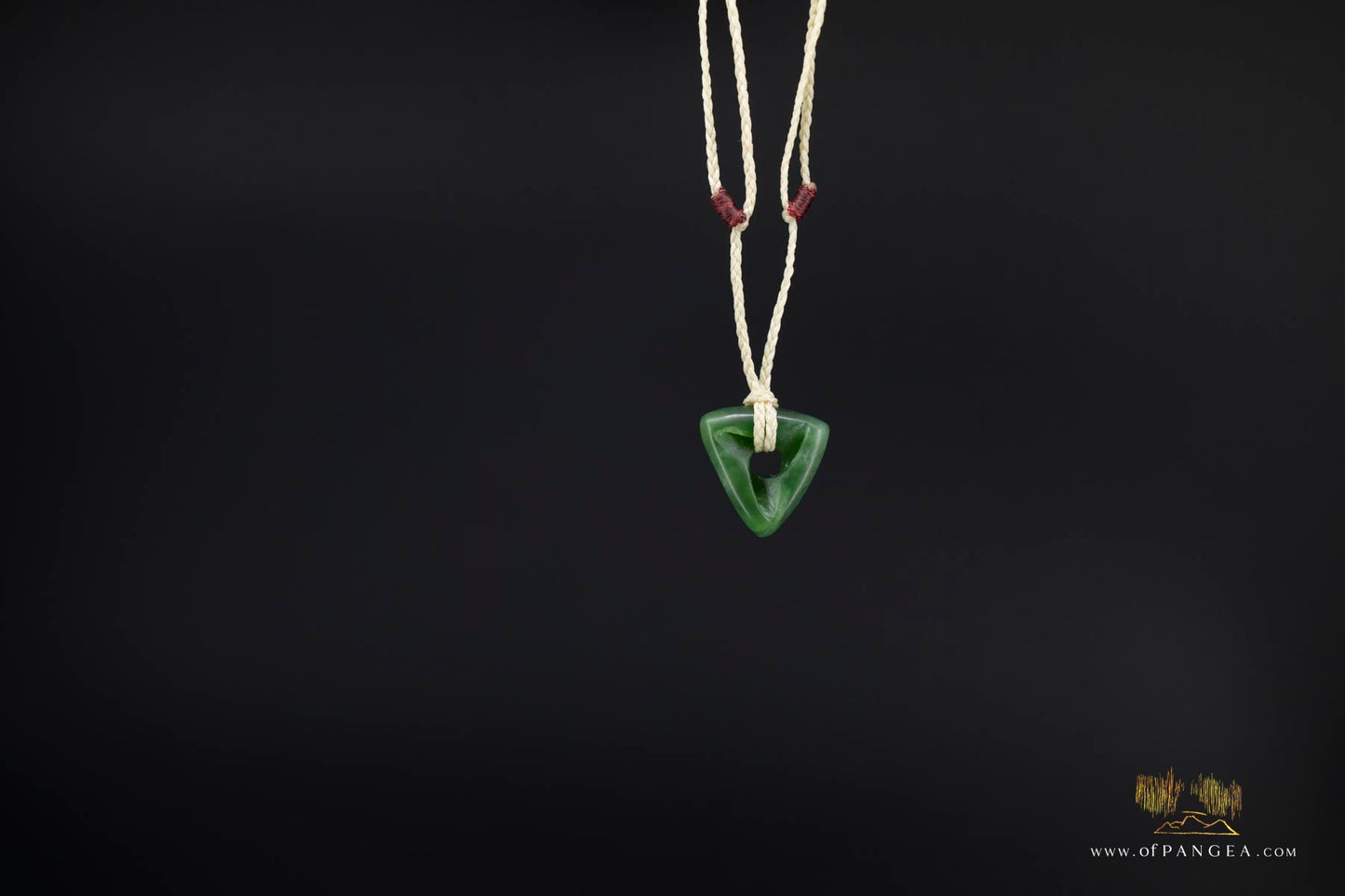 Möbius Strip pendant carved from kahurangi pounamu - nephrite jade - white cord necklace || JF503