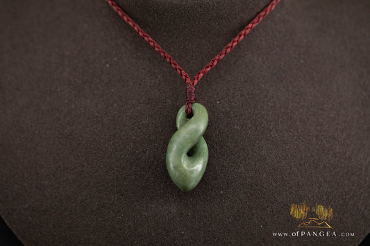 Pikorua Twist Necklace || Raukaraka Pounamu Nephrite Jade || Aotearoa New Zealand || JF505