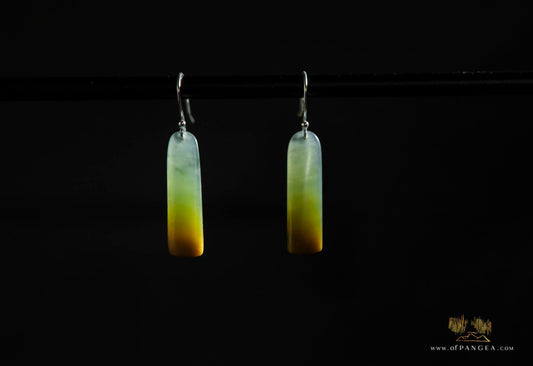 Guatemalan Princesa Jadeite drop earrings - sterling silver