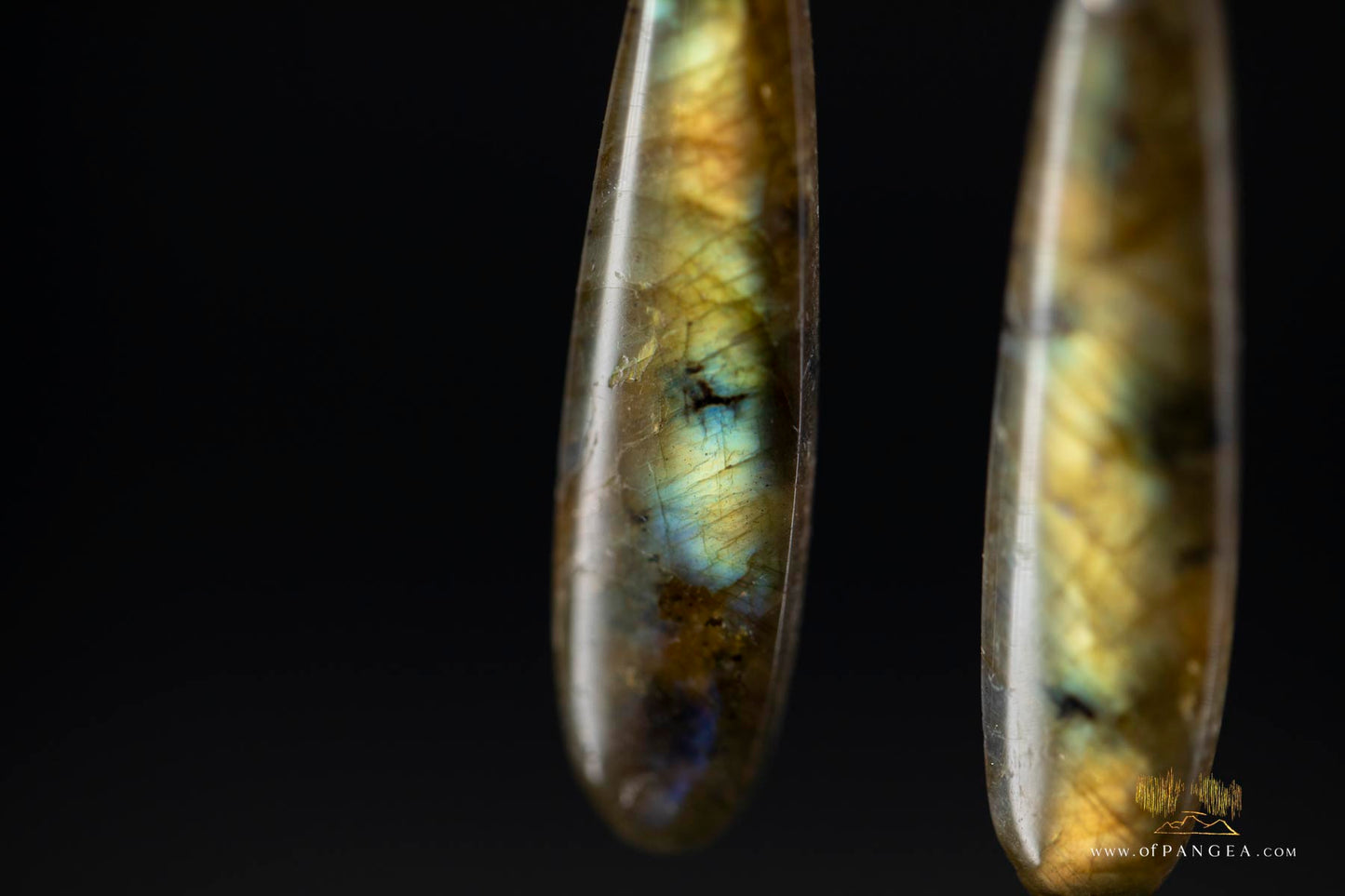 Labradorite AAA Flash teardrop earrings - Sterling Silver || JF657