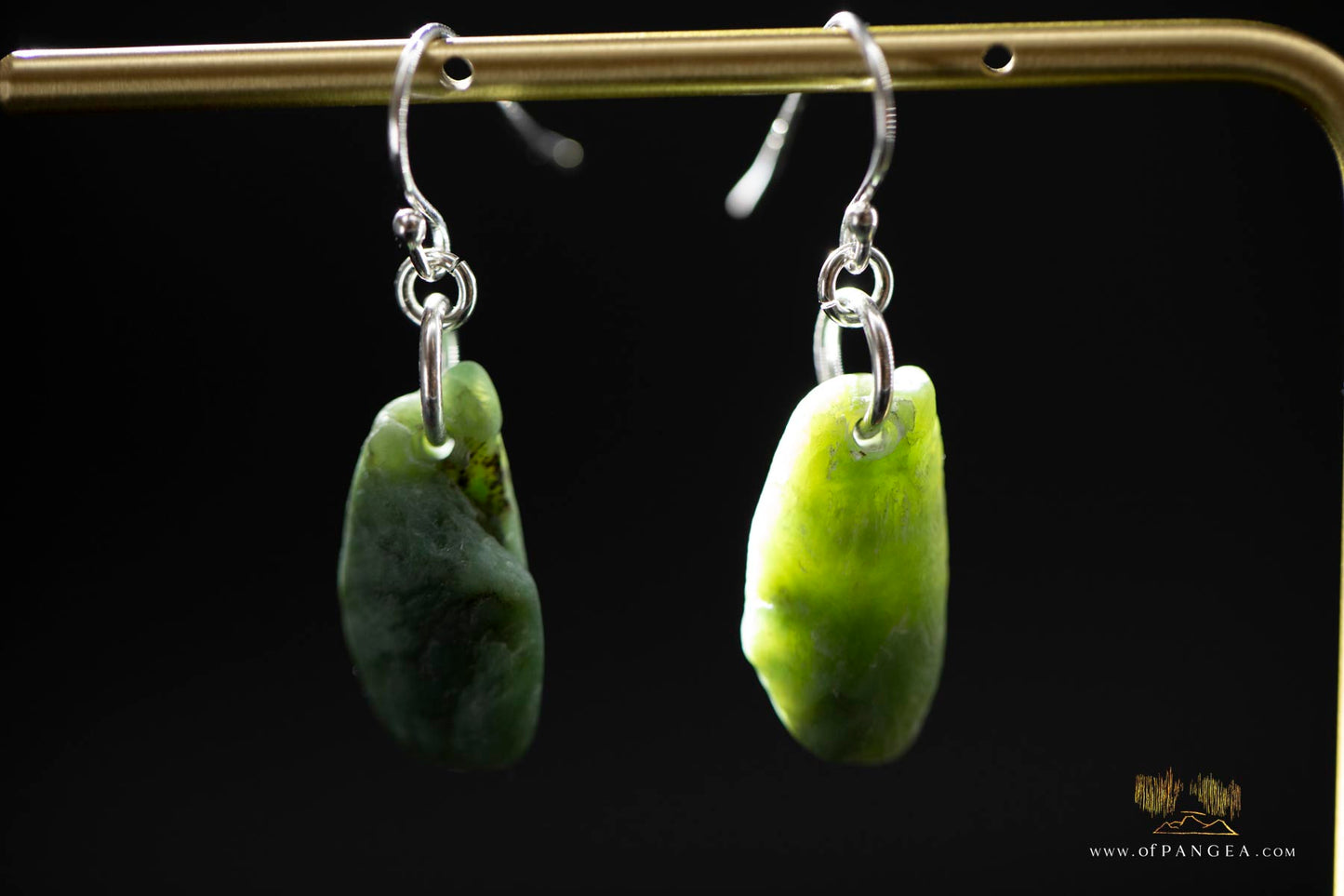 Big Sur Jade Pebble Necklace and Earring Set - Italian Sterling Silver || JF659