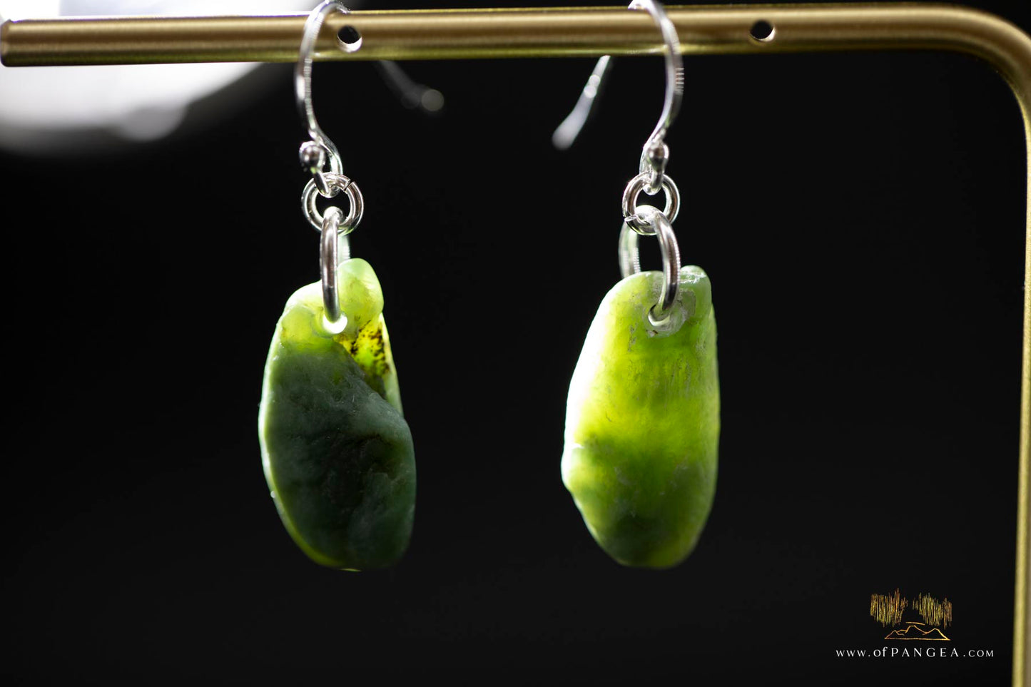 Big Sur Jade Pebble Necklace and Earring Set - Italian Sterling Silver || JF659