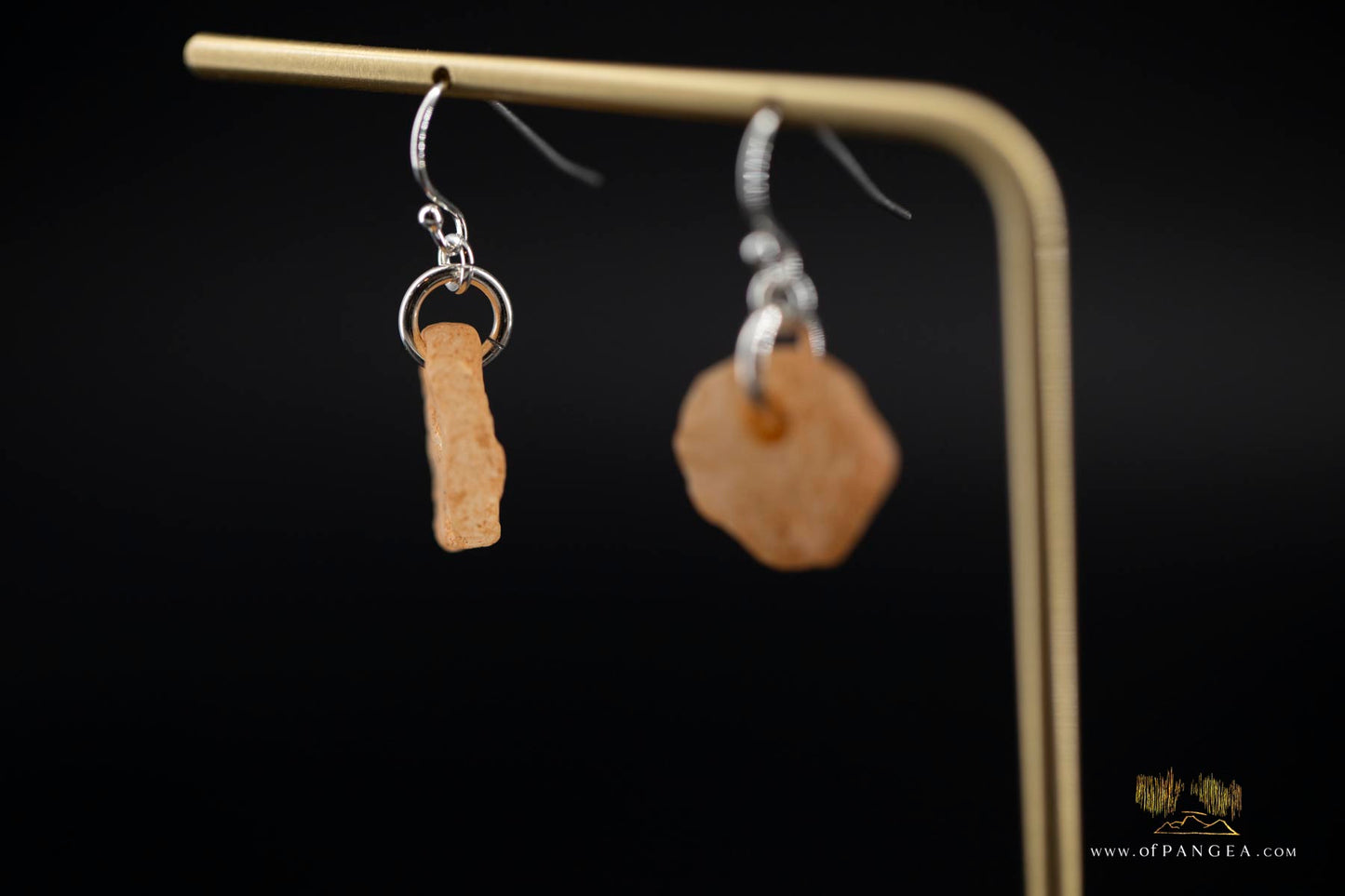 Neolithic bead earrings - 4,000 - 7,000 years old || Sahara Desert || sterling silver || JF662