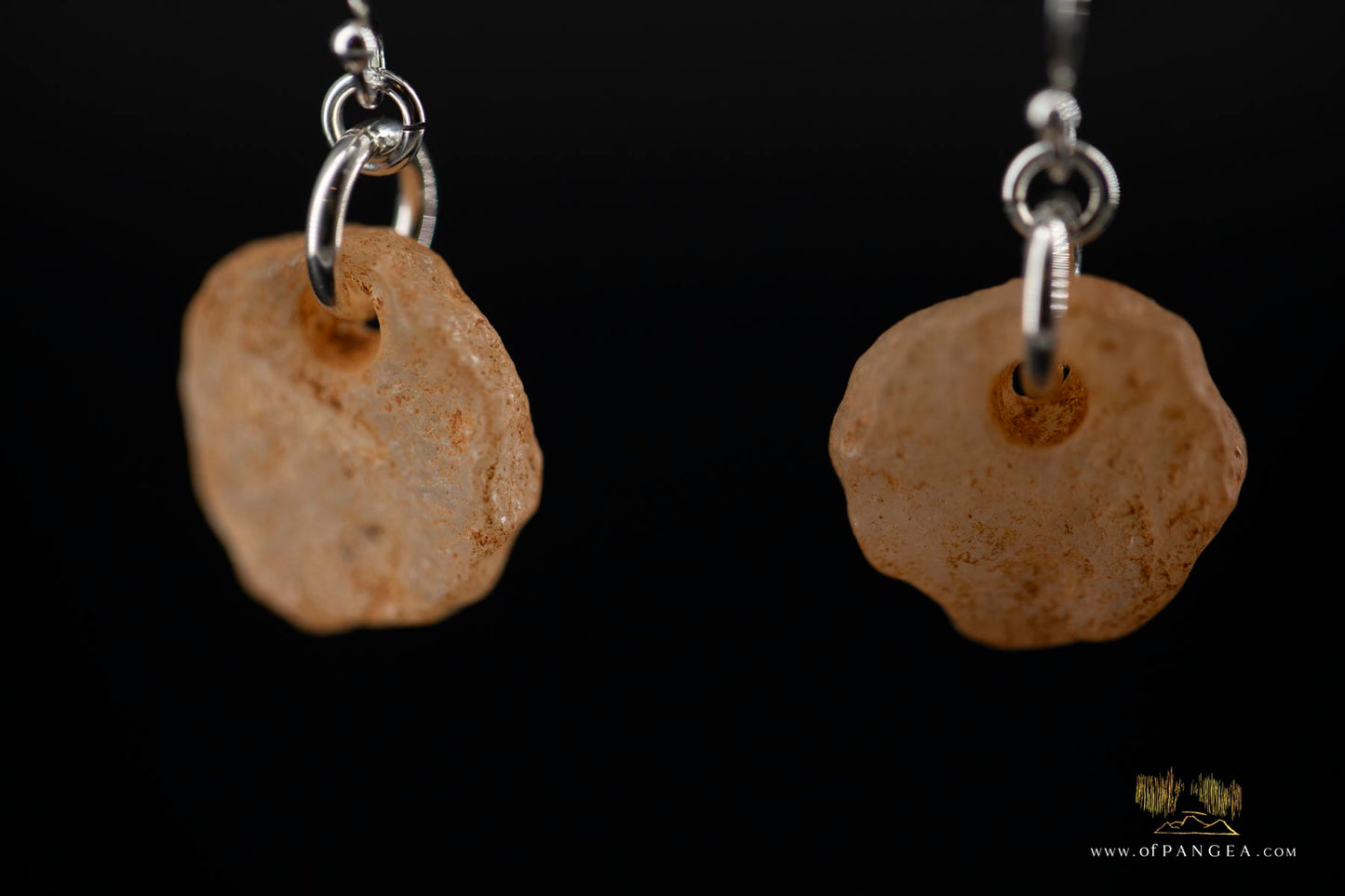 Neolithic bead earrings - 4,000 - 7,000 years old || Sahara Desert || sterling silver || JF662