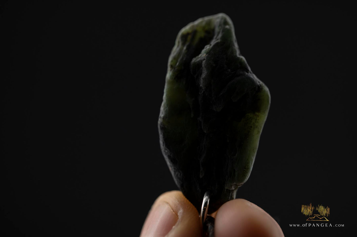 Big Sur Jade Pebble Necklace - Italian leather and Sterling Silver || JF663