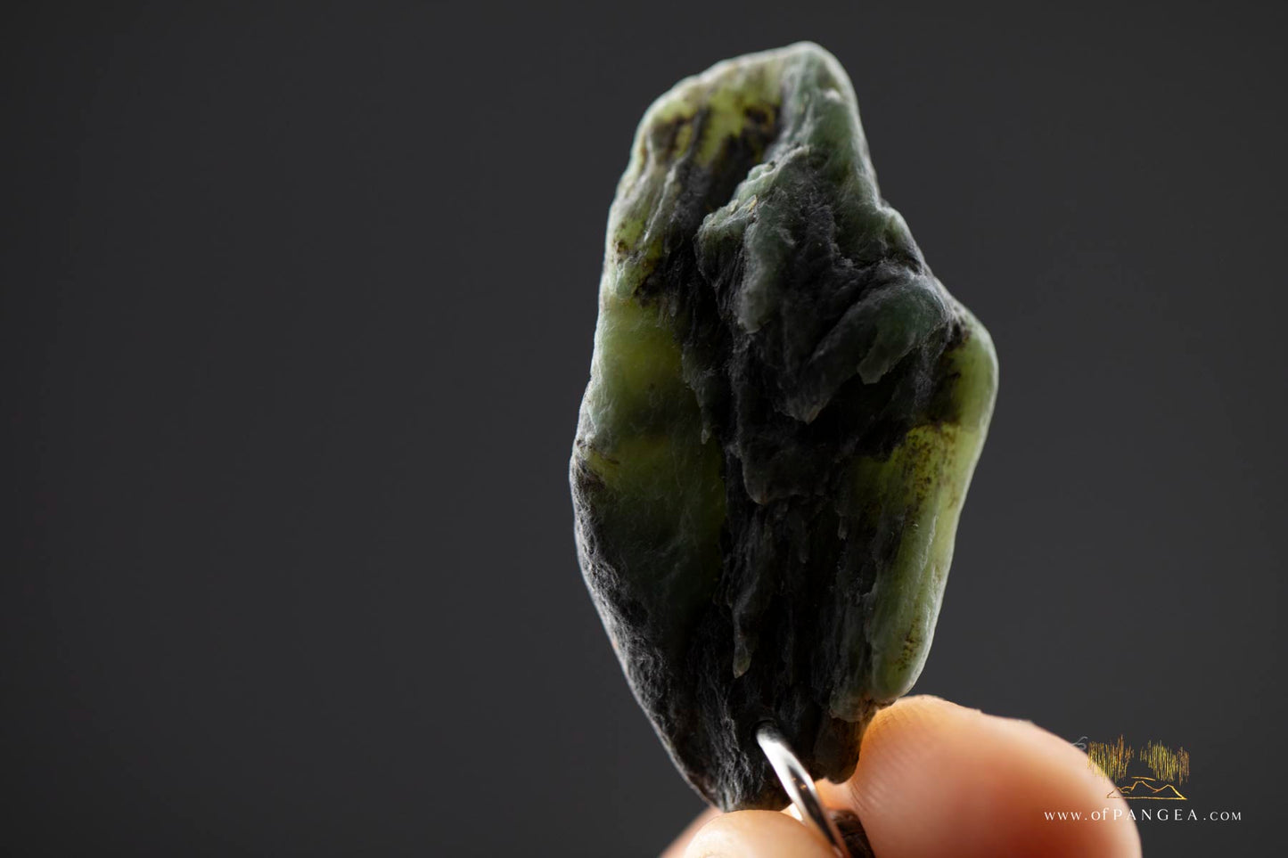 Big Sur Jade Pebble Necklace - Italian leather and Sterling Silver || JF663